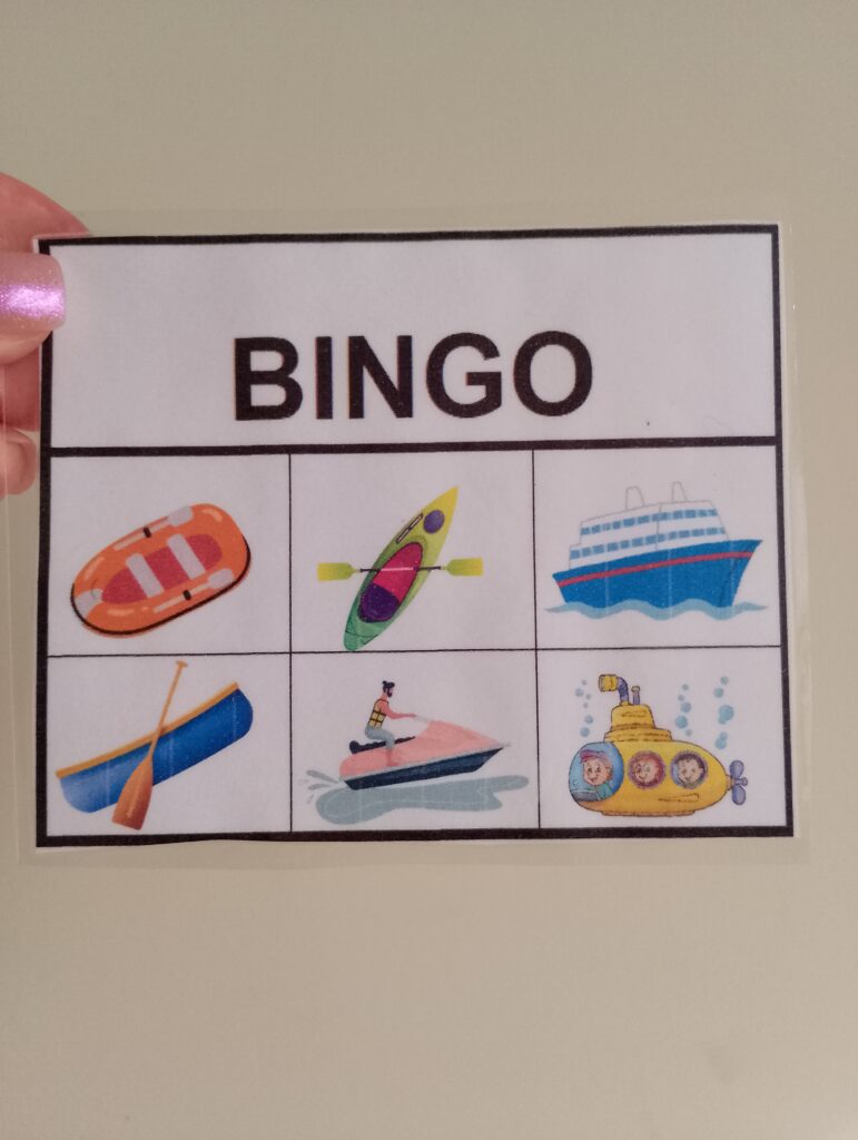 Water Transport - Bingo