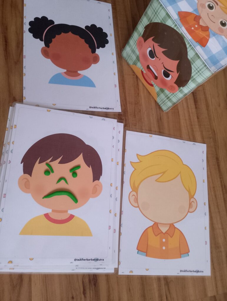 Feelings – Dice + Playdough mats - 3
