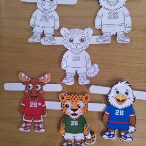 World Cup Mascots – Wiggle Eyes – Para Colorir
