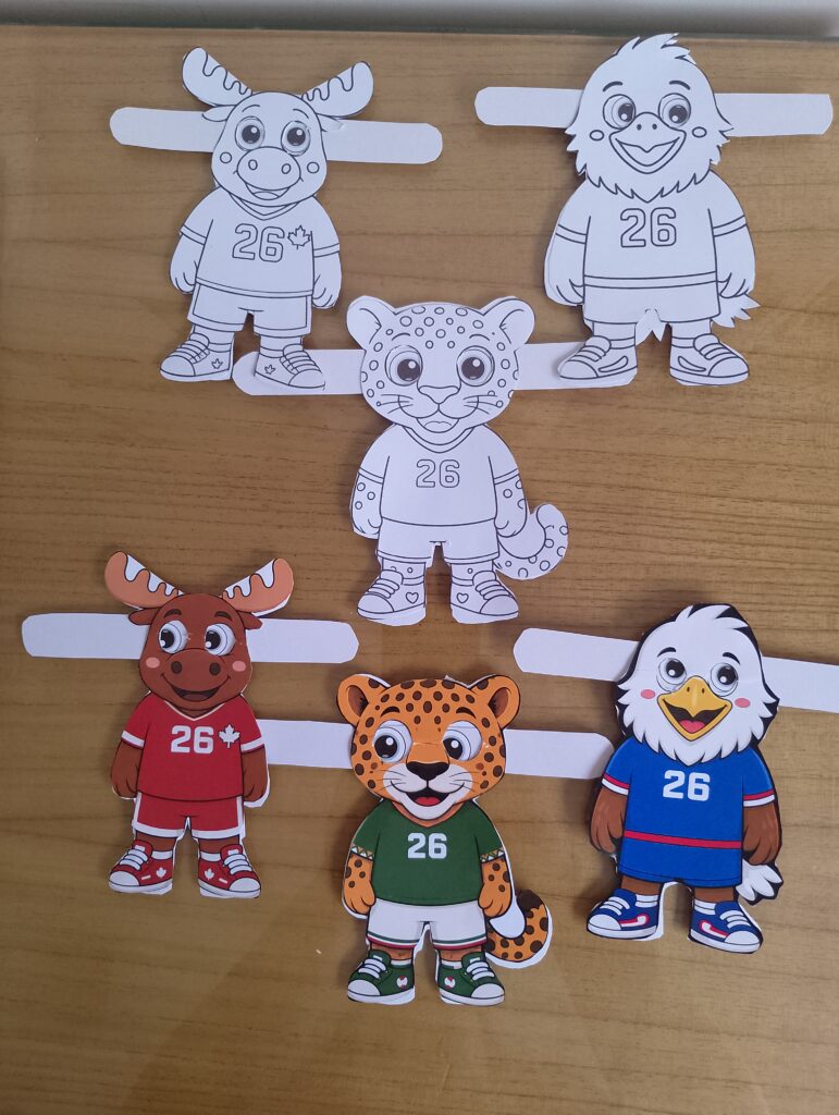 World Cup Mascots – Wiggle Eyes – Para Colorir
