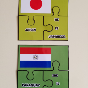 Countries and nationalities - Puzzle - 18 Countries