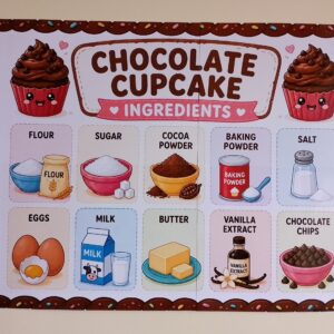 Cooking Class – Cupcake Ingredients Poster