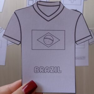 World Cup Jersey Garland – 48 Countries - Coloring Version